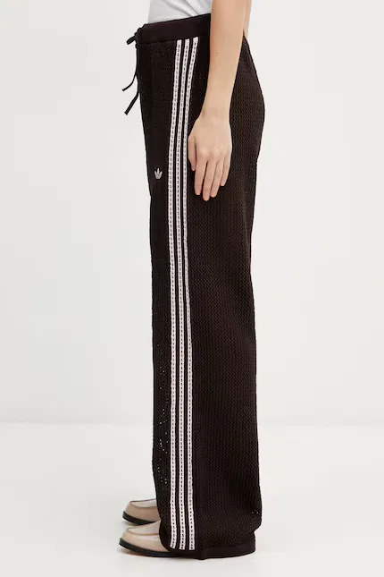 Спортивные штаны ажурные Adidas Originals, коричневый — фото 2