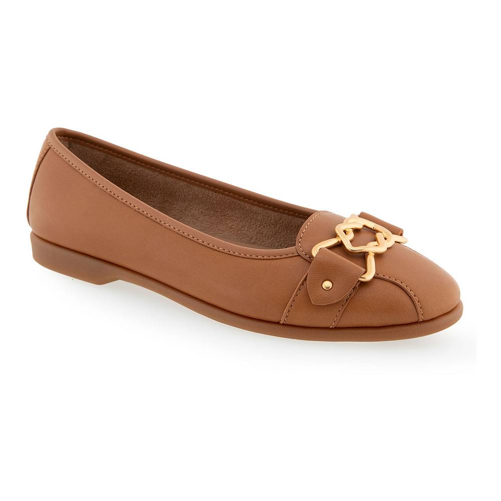 Женские кожаные балетки Aerosoles Bia, цвет Tan Leather