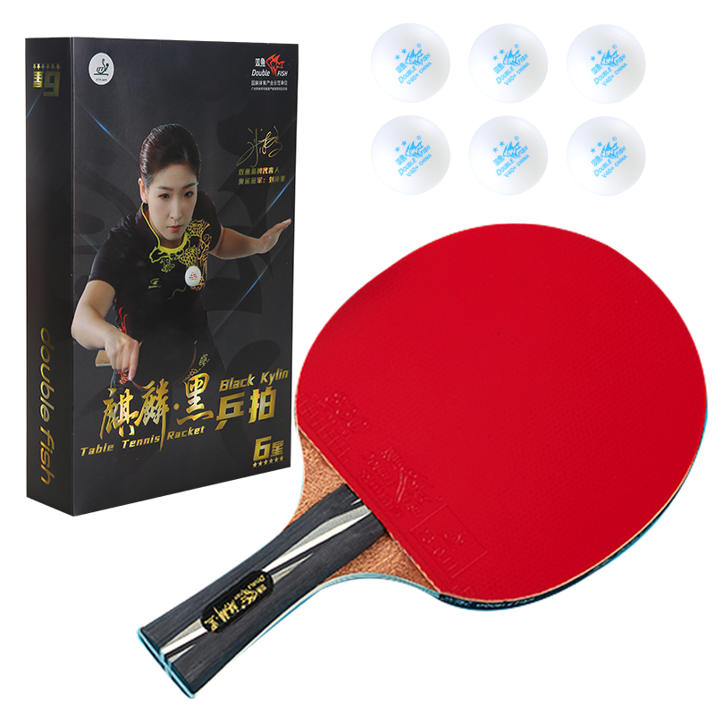 

Ракетка для настольного тенниса DOUBLEFISH All Wood DOUBLE FISH, [gift box set-kirino черный]horizontal single racket