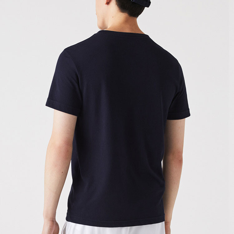 Футболка Lacoste, мужская, модель TH2042-525, повседневная, черный — фото 3
