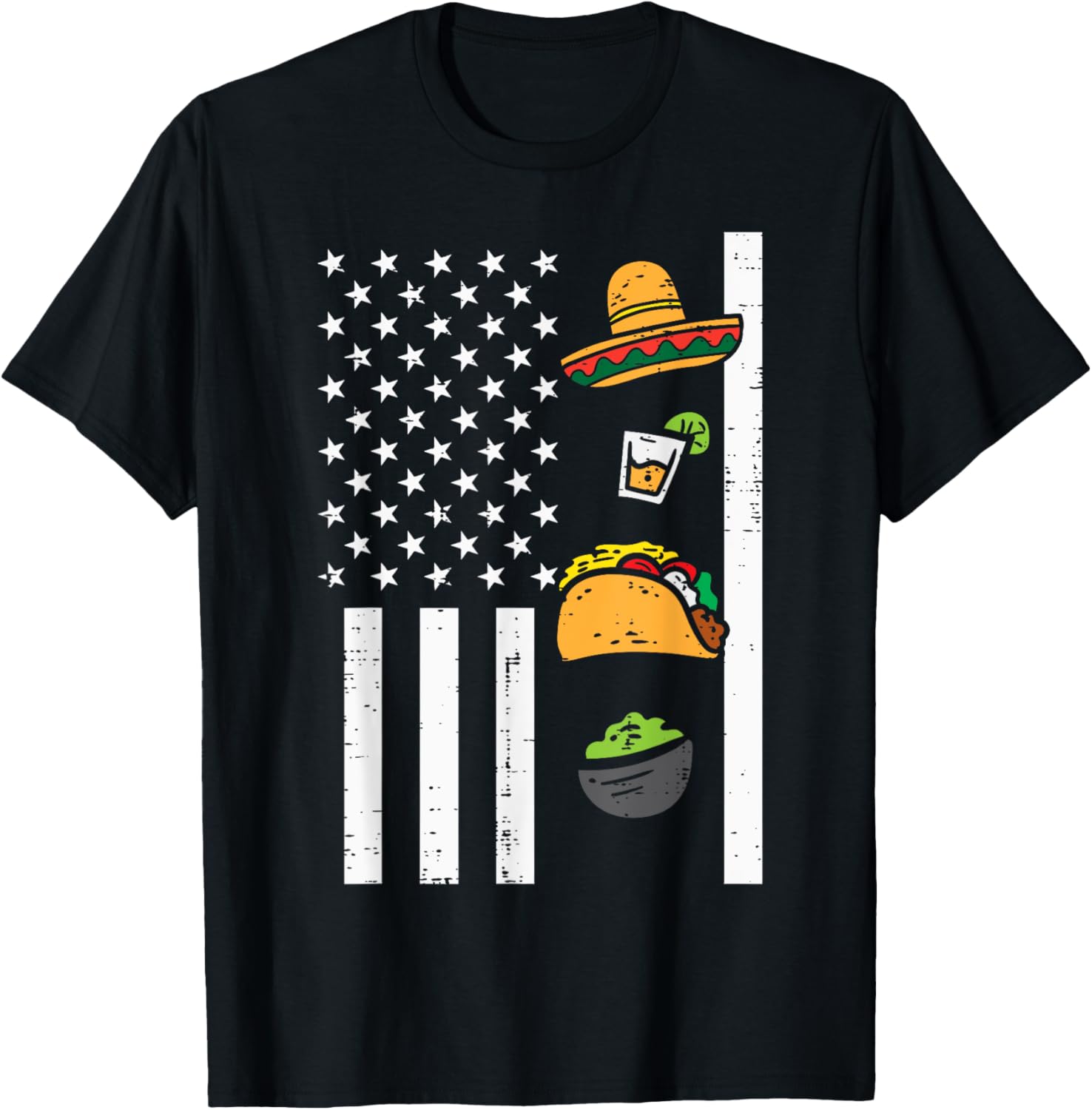 

Футболка с флагом США и Мексики Сомбреро Осьминог Гуак Фиеста Синко де Майо Cinco De Mayo Shirts Women Men Kids Mexican Gifts, черный