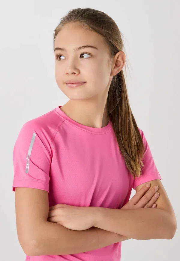 Футболка для тренировок Swedemount Core Training Tee G JR Basic T-Shirt, ярко-розовый — фото 4