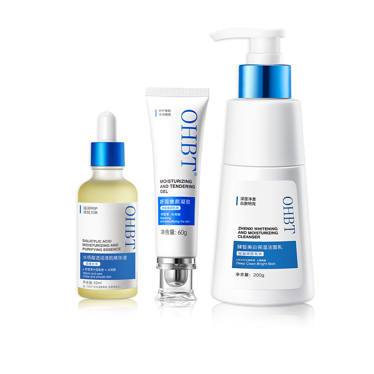 

Наборы для ухода за кожей против акне с осветлением и восстановлением, осветление следов от акне OHBT