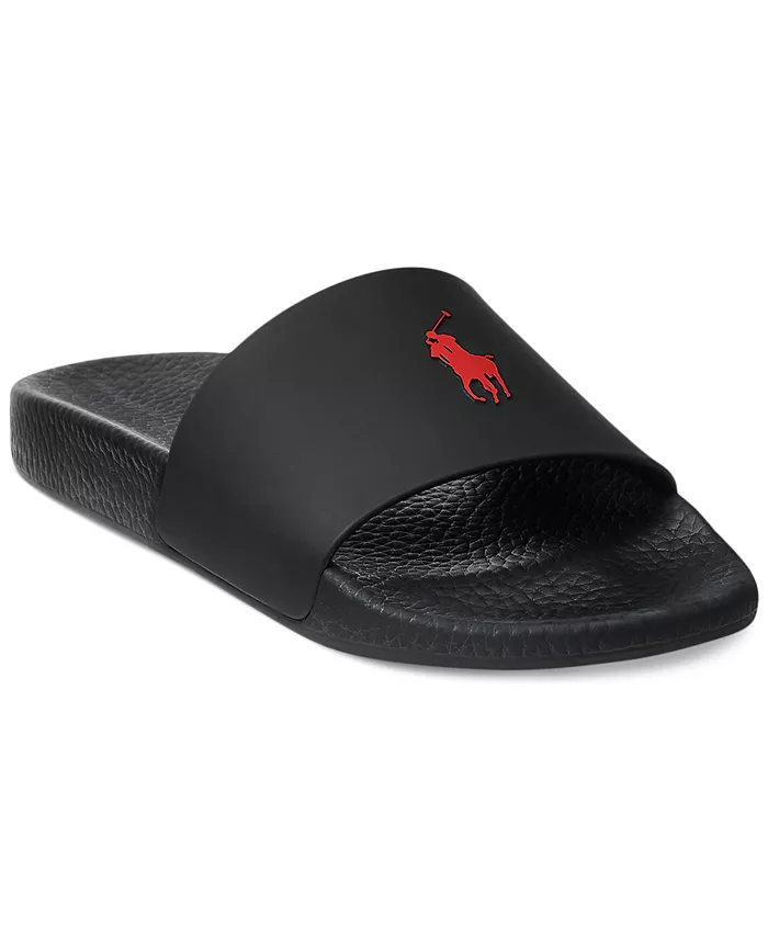

Мужские сандалии Signature Pony Slide Polo Ralph Lauren, черный