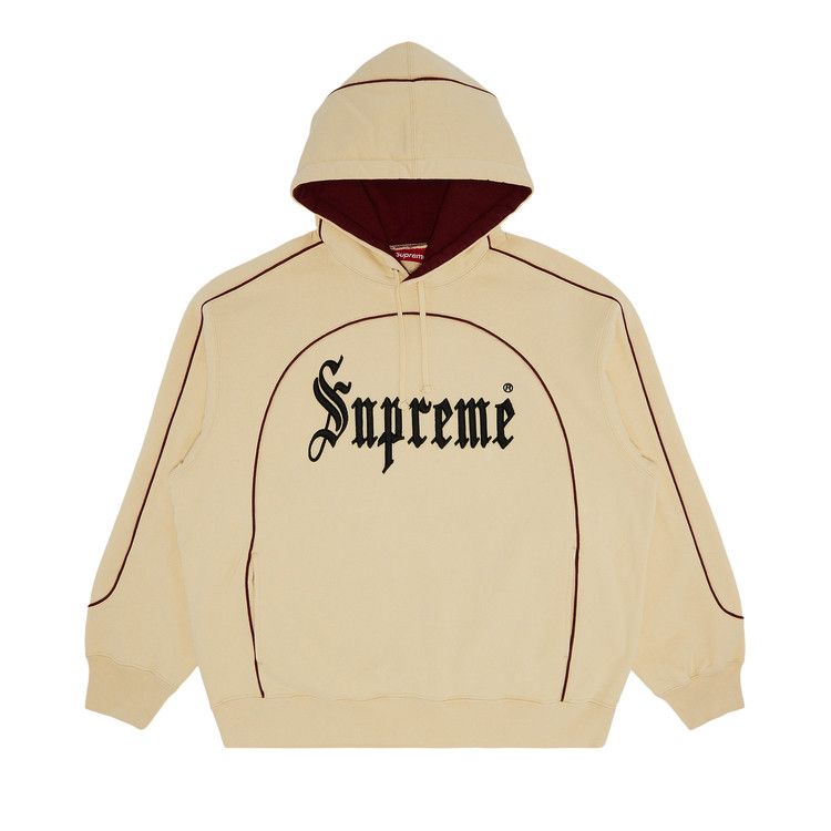 

Толстовка Supreme Curve Piping Hooded Sweatshirt, Natural