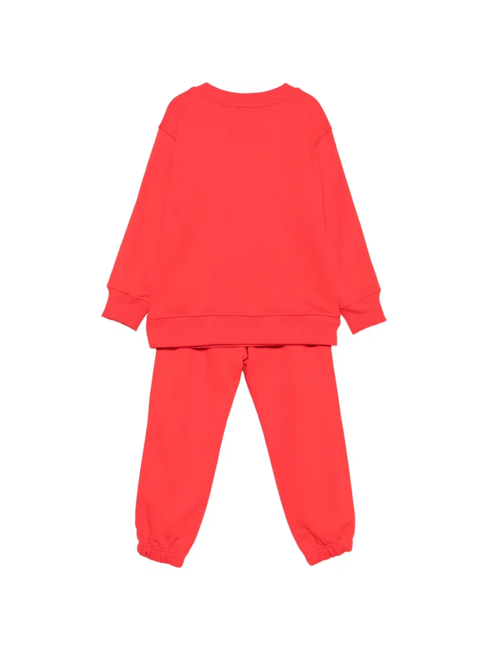 Спортивный костюм с боковыми полосками в виде плюшевого мишки Moschino Kids, красный — фото 2