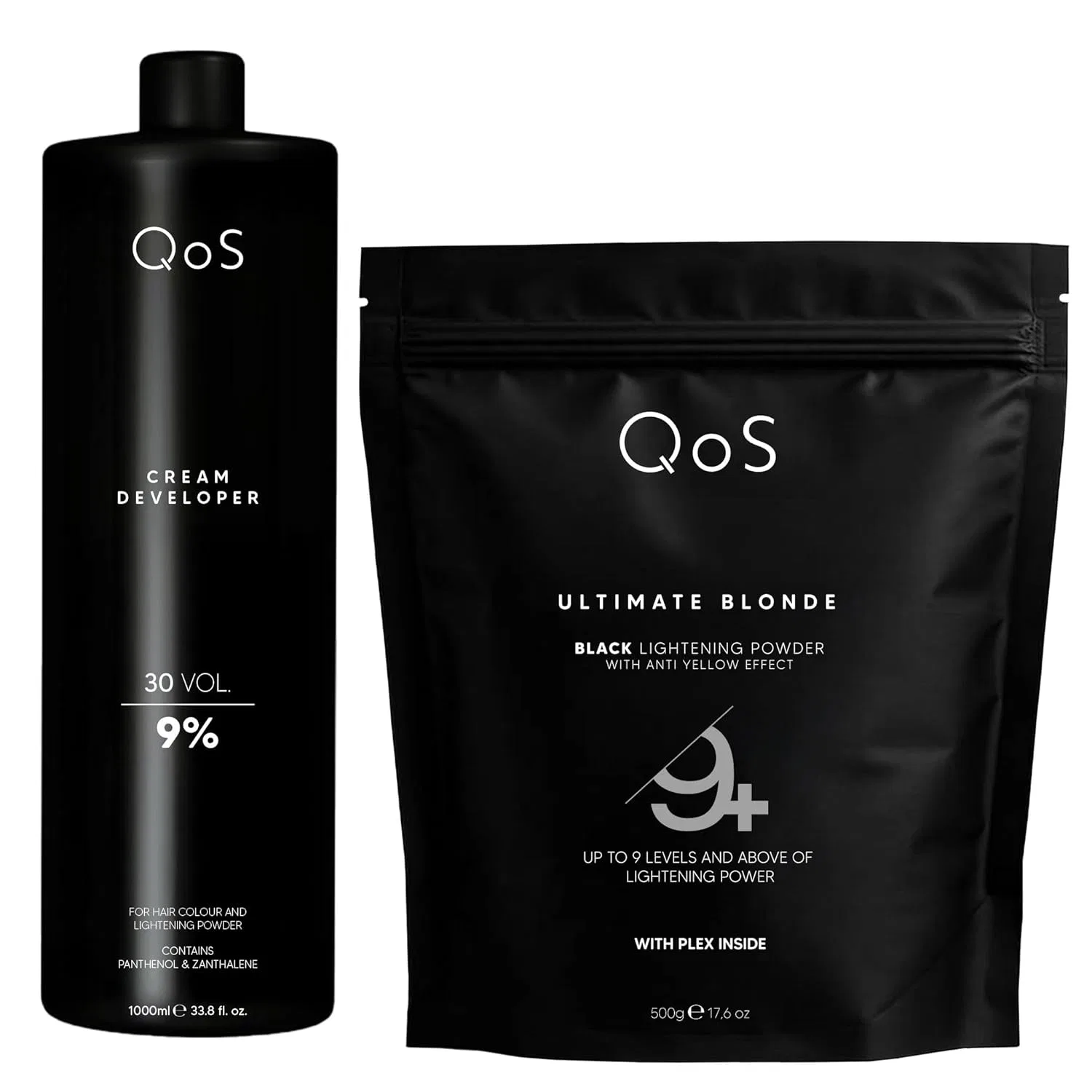 Набор для осветления волос QOS Bleaching Set Black 9% (30 Vol) Qos
