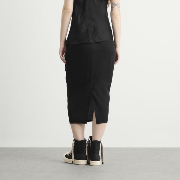 Короткая юбка-столбик на молнии Rick Owens, черный — фото 3