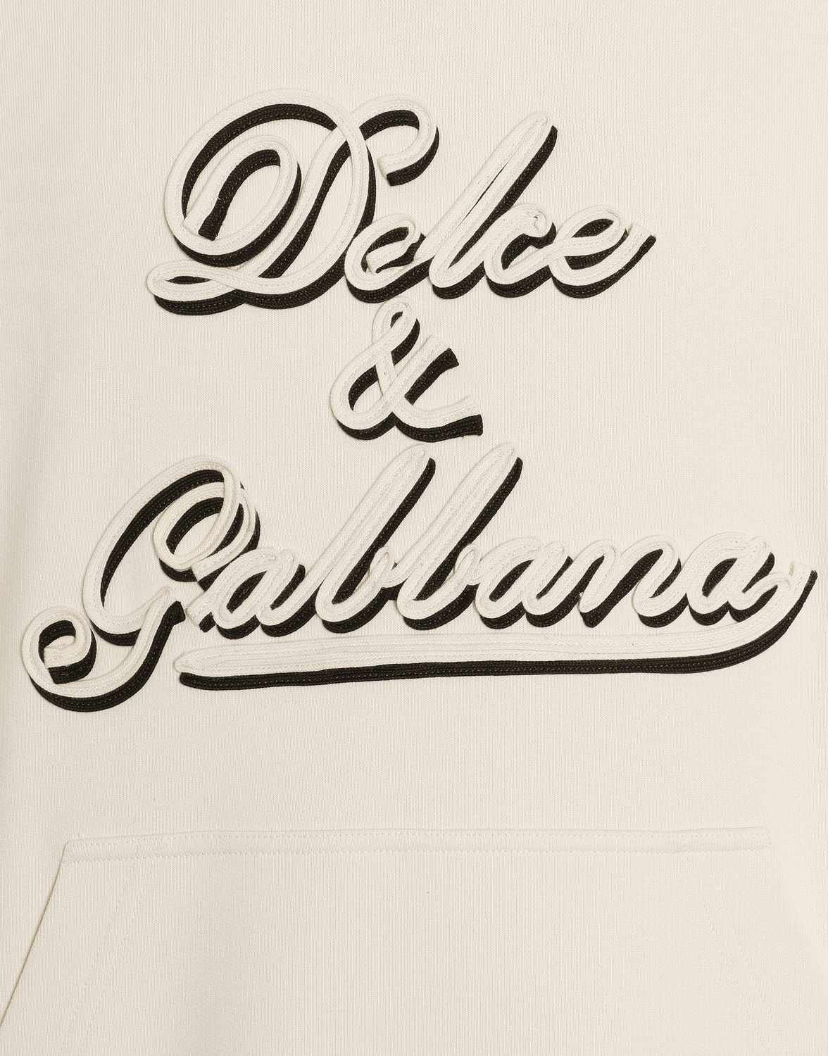 Худи Dolce & Gabbana Jersey With Embroidery, кремовый — фото 3