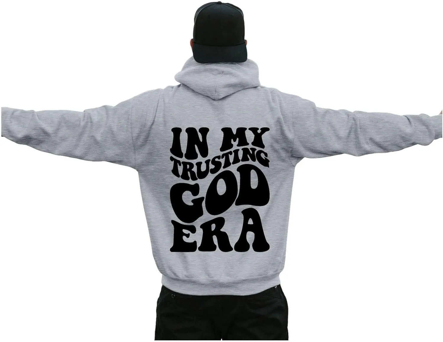 

Толстовка с капюшоном Christian Letter Printed, оверсайз