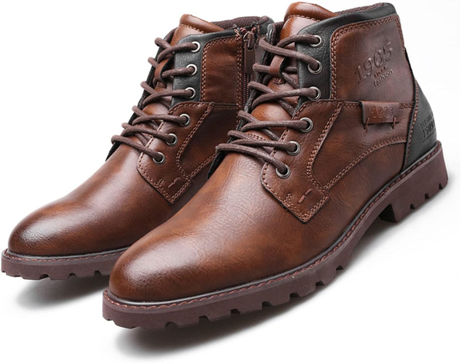 

Мужские ботинки CHUUMEE Мужские повседневные ботинки Мотоциклетные боевые ботинки на щиколотку для мужчин, коричневый