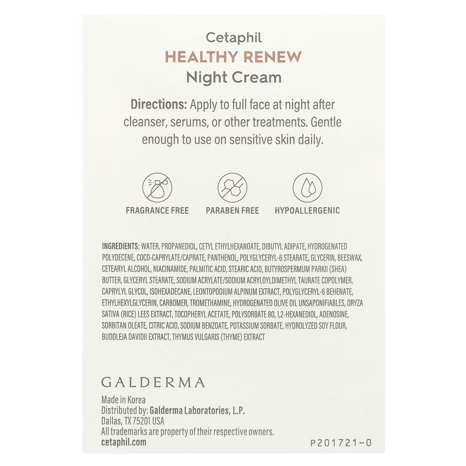 Крем для лица Cetaphil — Healthy Renew, Ночной , без отдушек, ( ), 48 г — фото 3