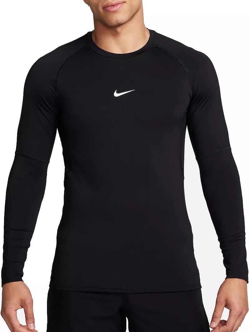 

Мужская тонкая футболка для фитнеса с длинными рукавами Nike Pro Dri-FIT, черный