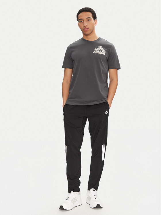 Футболка обычного кроя Football Kicks Graphic JD8211 Adidas, серый — фото 2