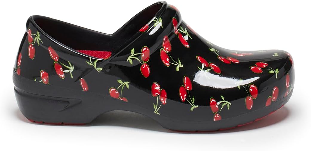 

Сабо для медсестер Anywear SR Angel - Нескользящая рабочая обувь для женщин и мужчин - Противоскользящие комфортные туфли для медсестер, Very Cherry