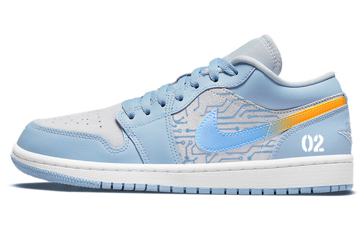 

Кроссовки Air JORDAN 1 Vintage Basketball Shoes Women's Low-Top Blue White, Синий, Кроссовки Air JORDAN 1 Vintage Basketball Shoes Women's Low-Top Blue White