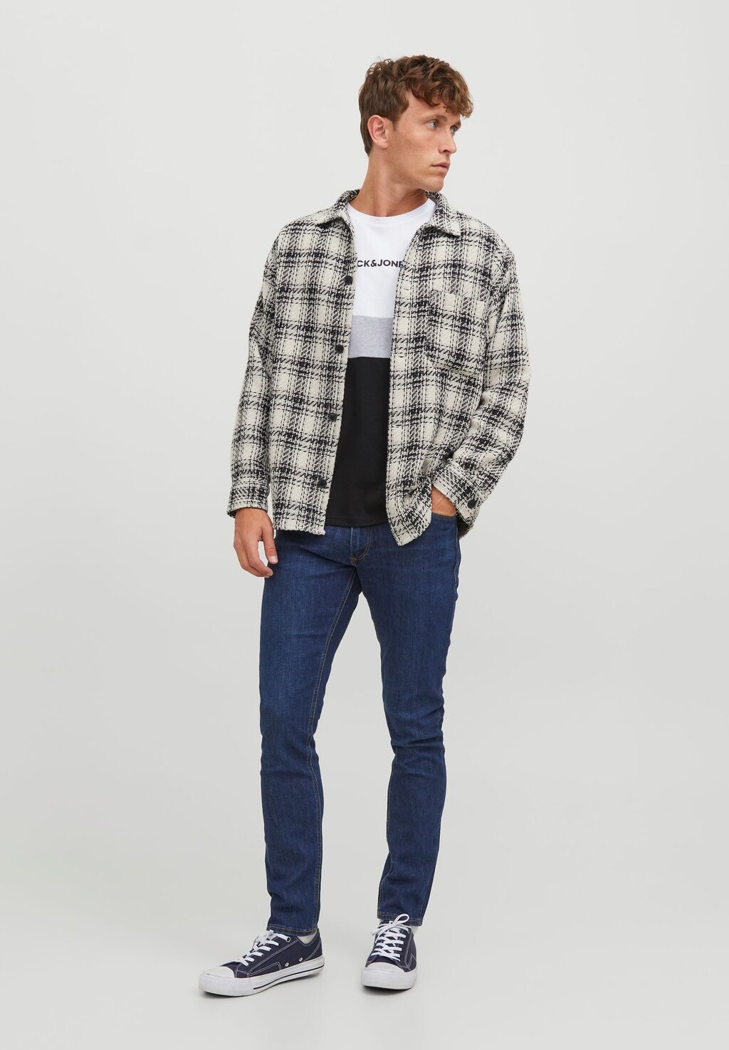

Джинсы приталенного кроя JJIGLENN JJEVAN Jack & Jones, синий деним