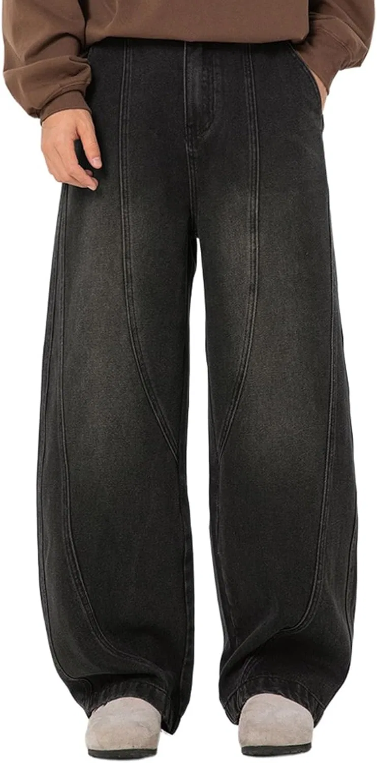 Джинсы потертые patchwork Men's, Black — фото 4