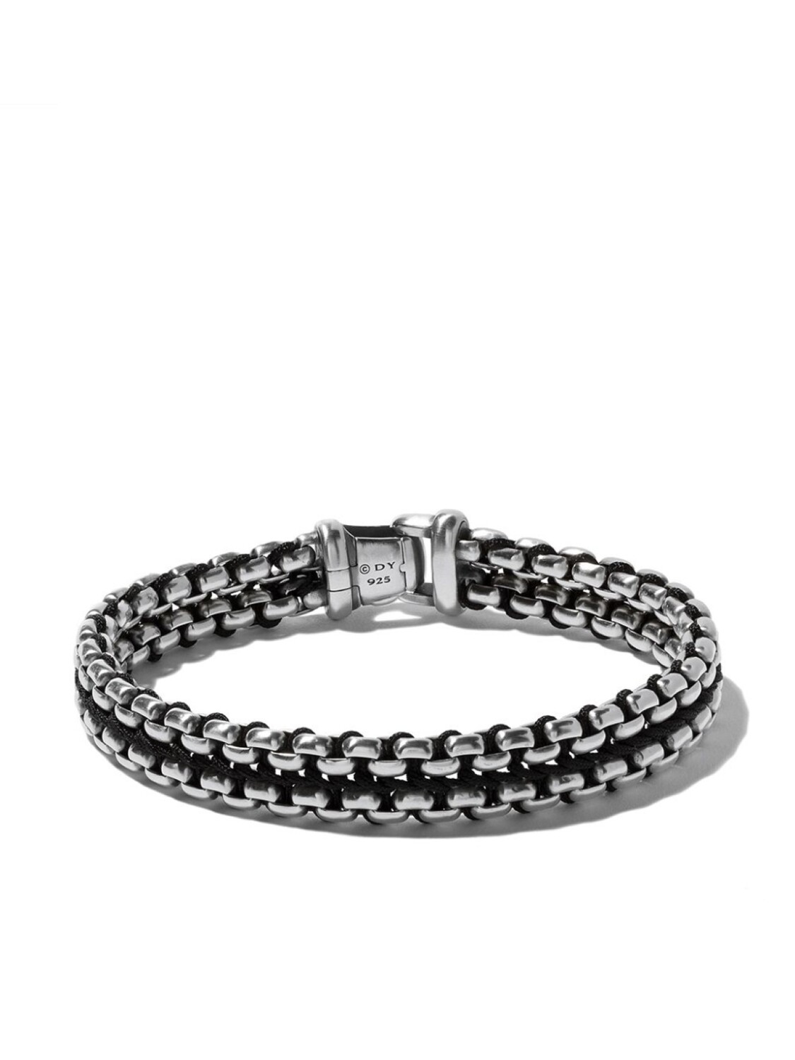 

Серебряный браслет Woven Box Chain David Yurman