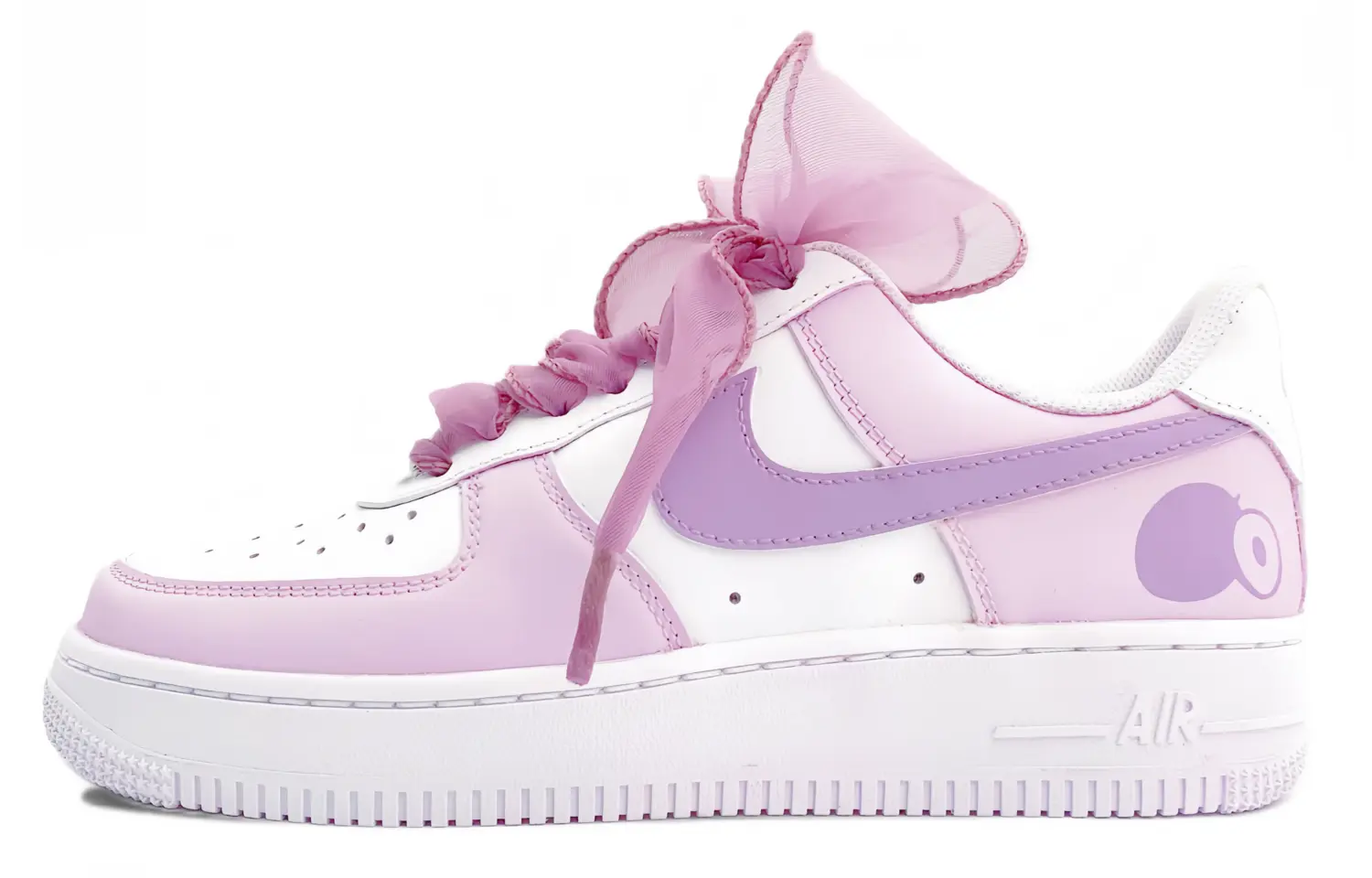 Кроссовки Nike Air Force 1 Skateboarding Shoes Women's Low-top Purple/Pink/White, фиолетовый