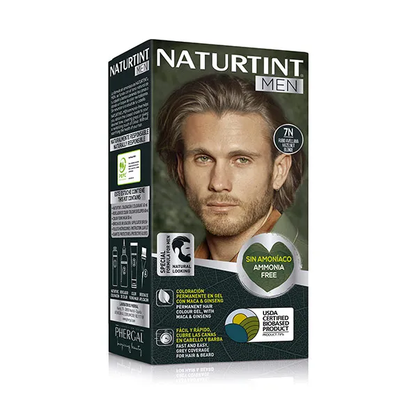 

Краситель без аммиака Naturtint Men Tinte Coloración Permanente Naturtint, цвет rubio avellana