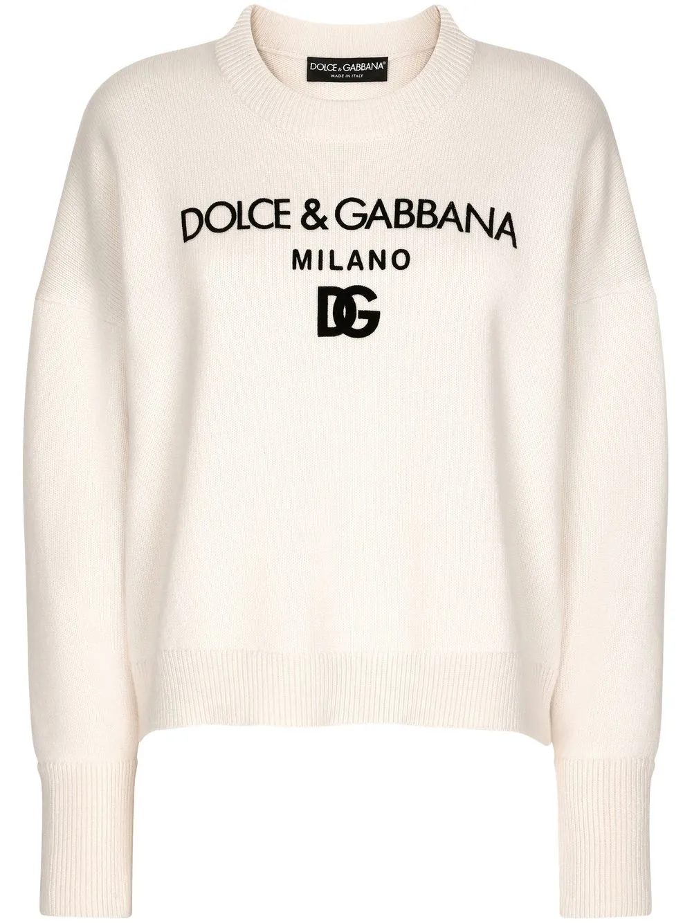 

Кашемировый джемпер с логотипом DG DOLCE & GABBANA, нейтральный