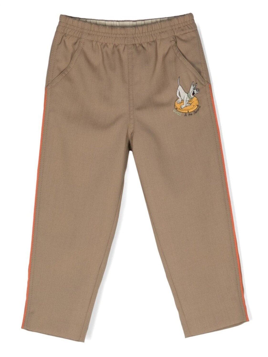 

Gucci Kids шерстяные спортивные брюки из коллаборации с The Jetsons, коричневый
