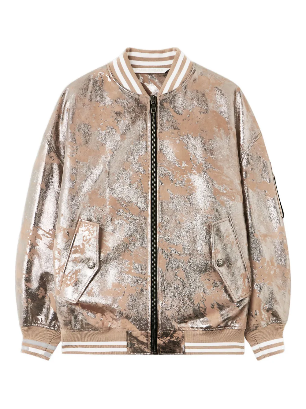 

Ламинированная бомбер-куртка Palm Angels, нейтральный