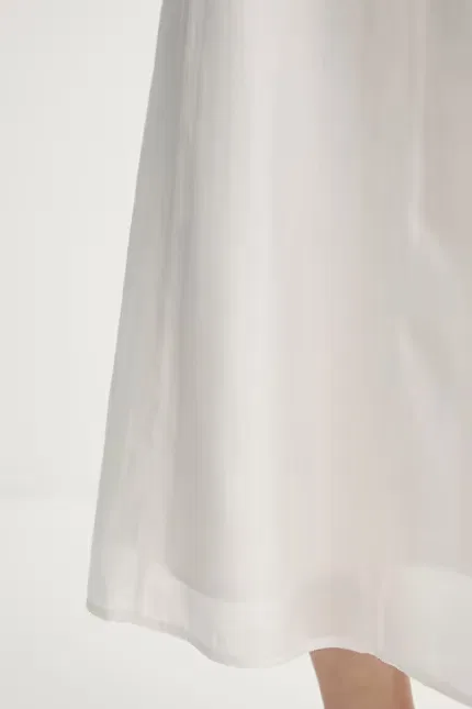 Юбка миди из лиоцелла Calvin Klein, бежевый — фото 4