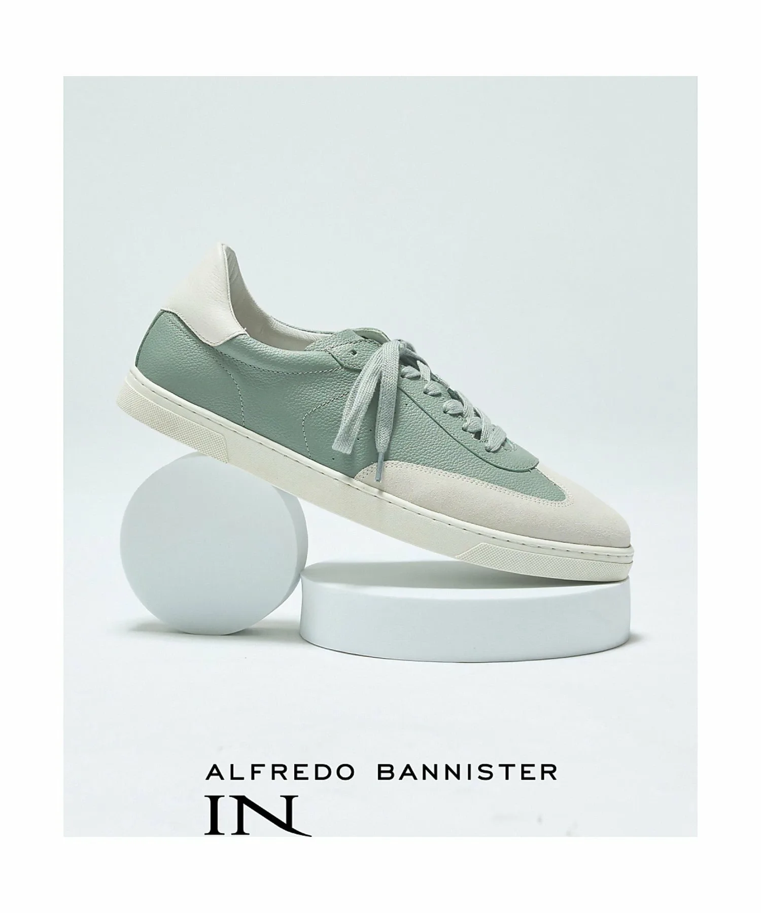 Кожаные кроссовки в стиле кроссовок AlfredoBANNISTER, Blue Gray