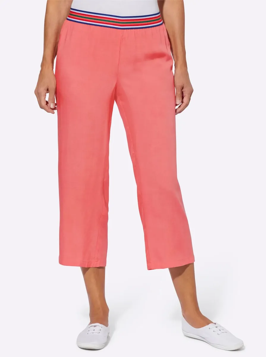 

Брюки без застежки Classic Basics, коралловый