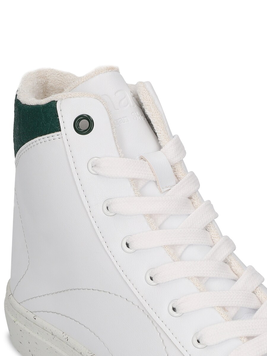 Кроссовки с высоким берцем nae Vegan Shoes London, цвет Green/White — фото 3