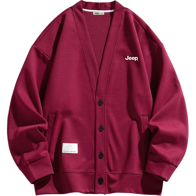 

Кардиган Unisex с V-образным вырезом Jeep, burgundy
