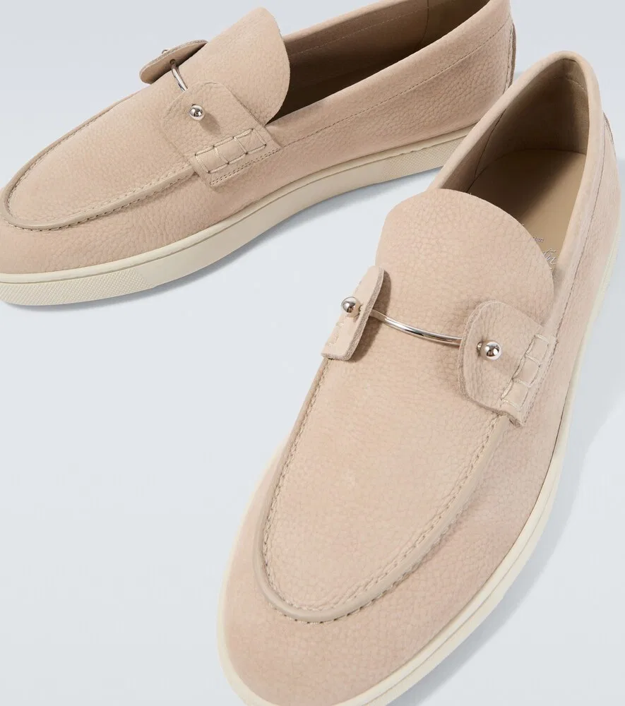 Кожаные туфли-слипоны Chambeliboat Christian Louboutin, бежевый — фото 3