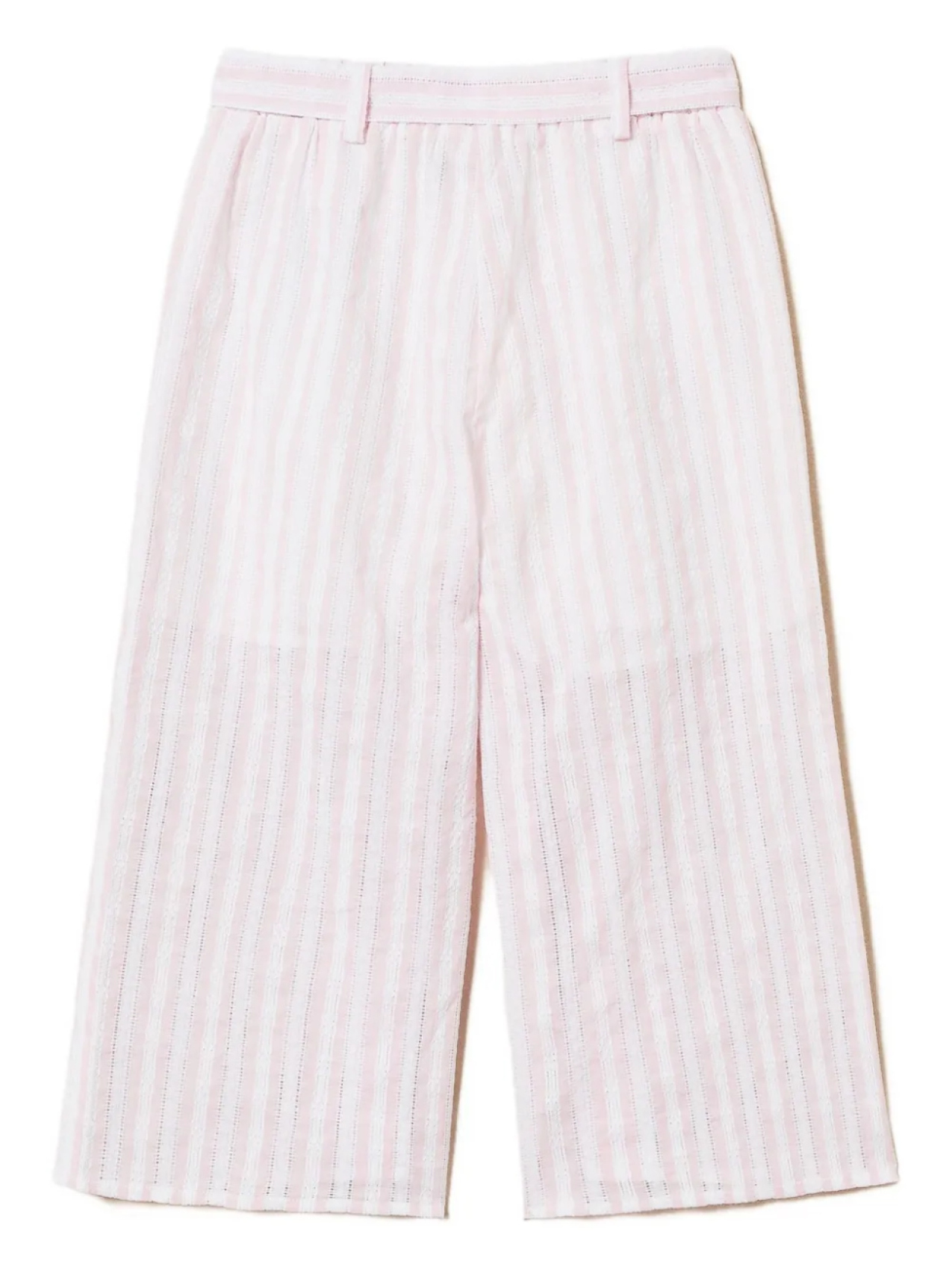 Полосатые брюки широкого кроя TWINSET Kids, розовый — фото 2