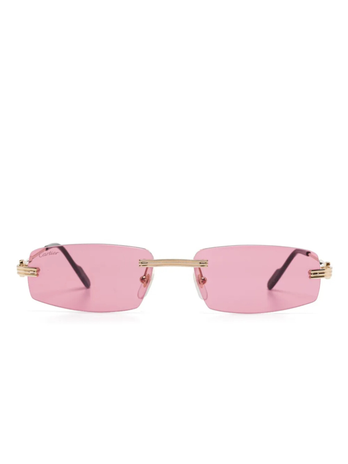 

Солнцезащитные очки Cartier Eyewear в прямоугольной оправе, золотой
