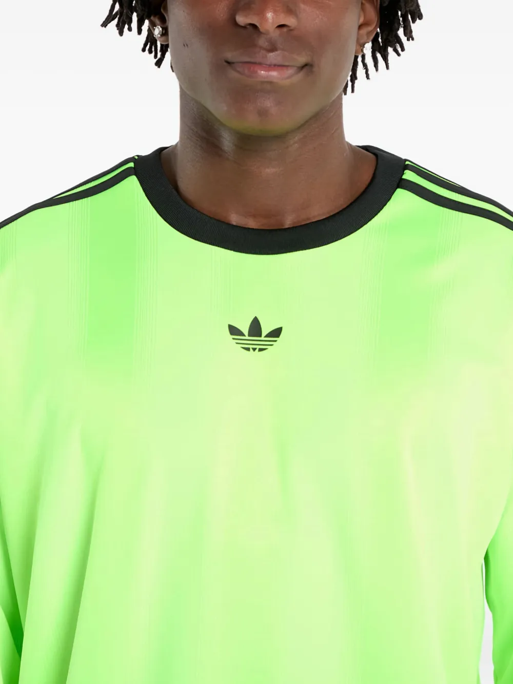 Футболка с длинными рукавами Adidas, зеленый — фото 4