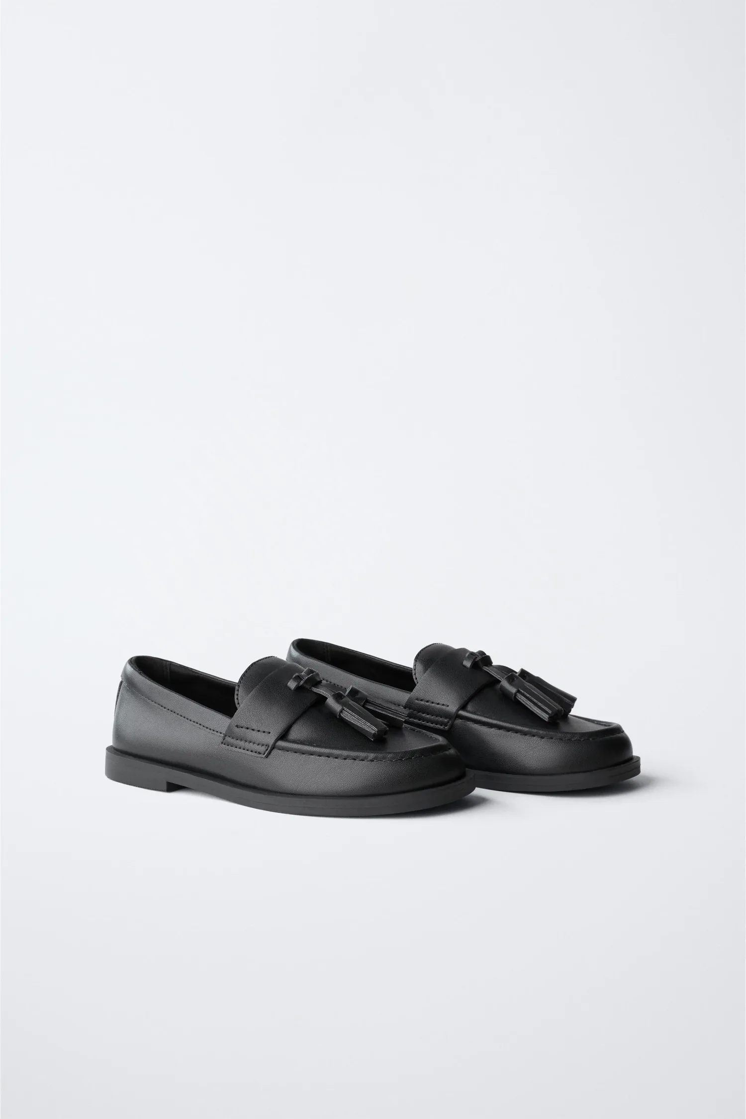 Лоферы с кисточками Zara, черный — фото 3