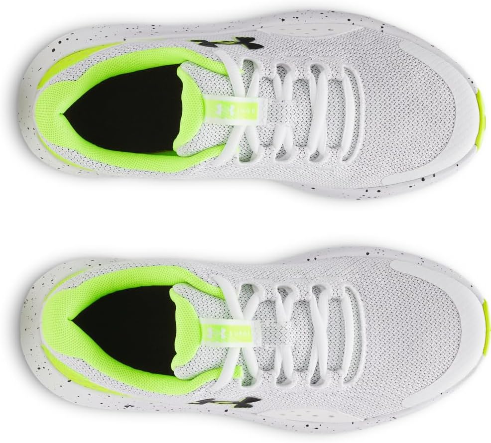 Кроссовки для мальчиков Under Armour Surge 4 для младших школьников, белый/черный/зеленый — фото 4