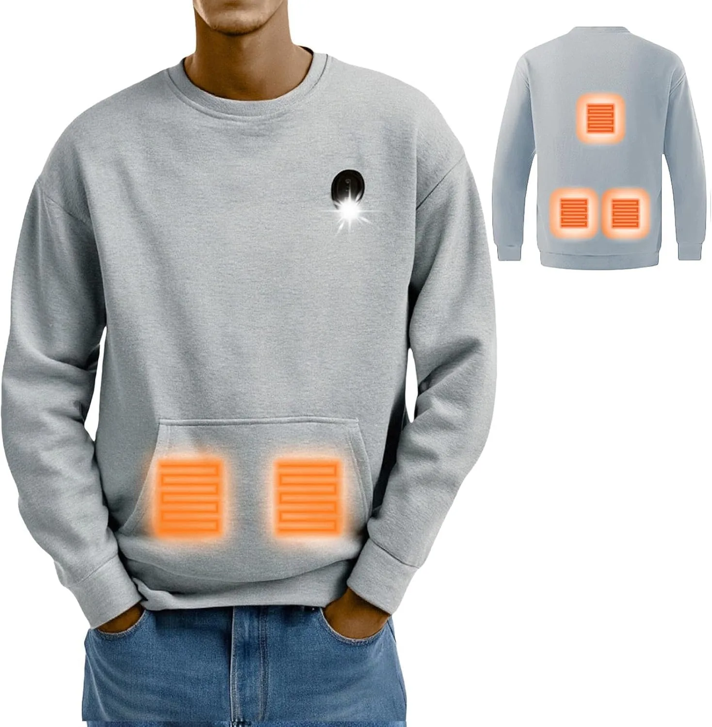 

Унисекс худи с подогревом без аккумулятора nngmeynu