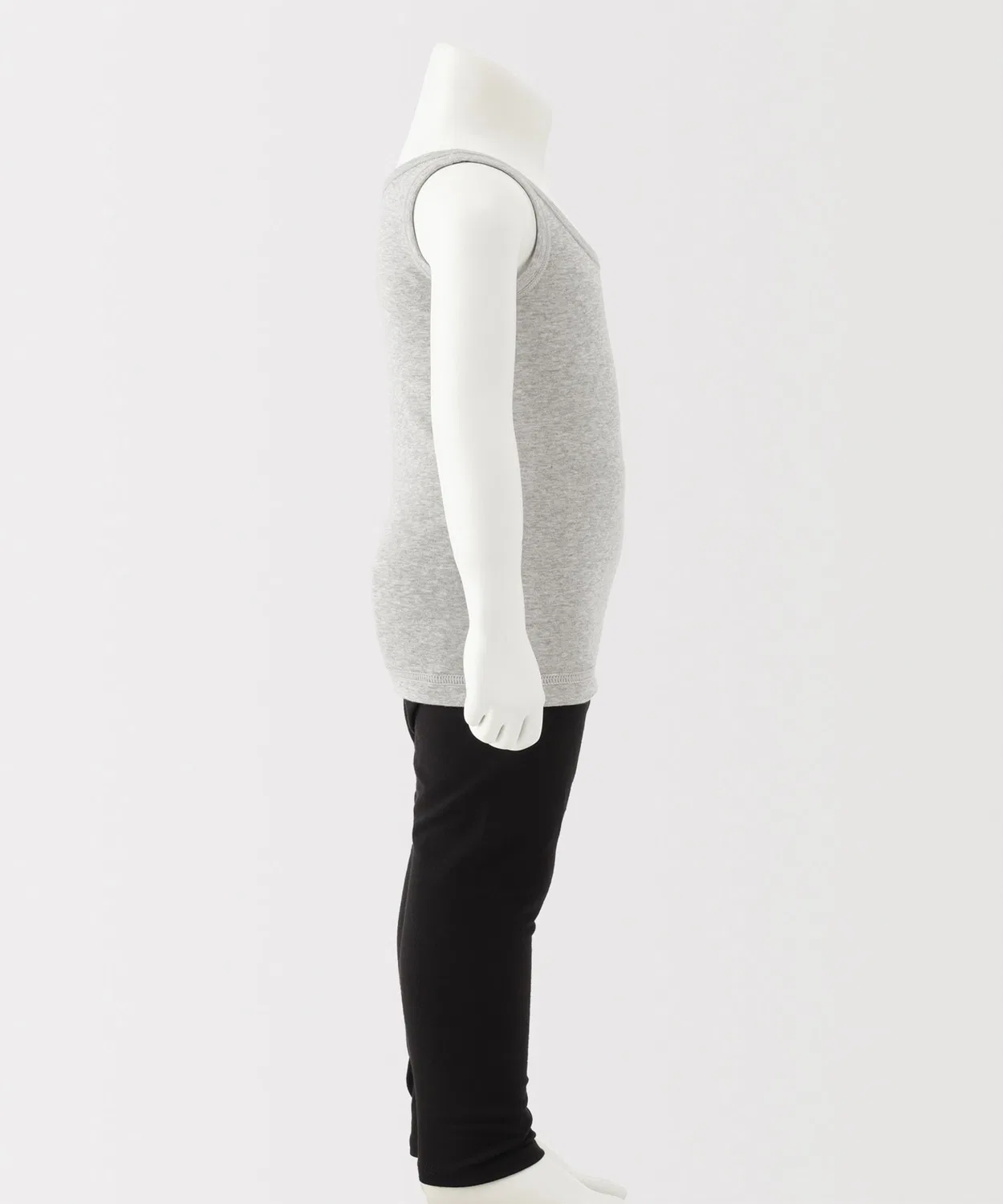 Детский топ-майка с фрезерованным швом, Organic Cotton, серый — фото 4