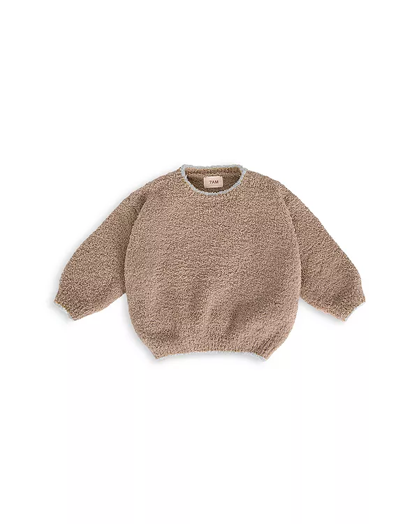 

Пушистый свитер свободного кроя унисекс - для младенцев и маленьких детей. 7Am Enfant, бежевый