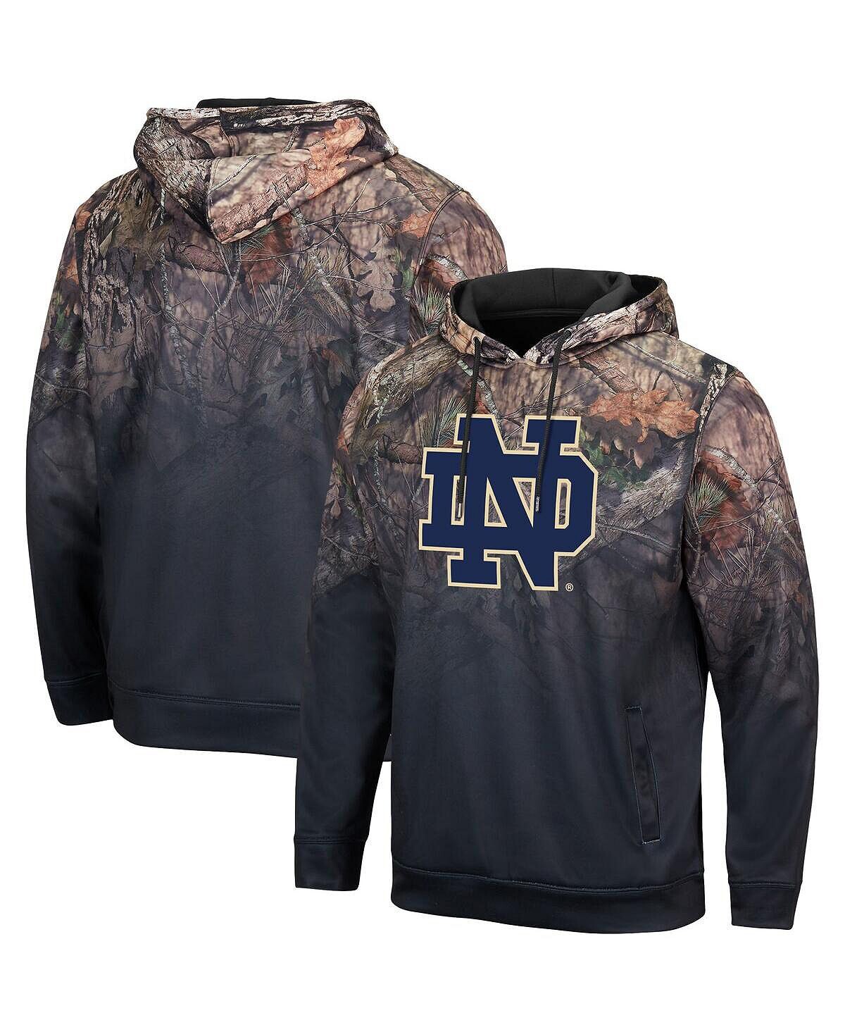 

Мужской черный пуловер с капюшоном Notre Dame Fighting Irish Mossy Oak Colosseum