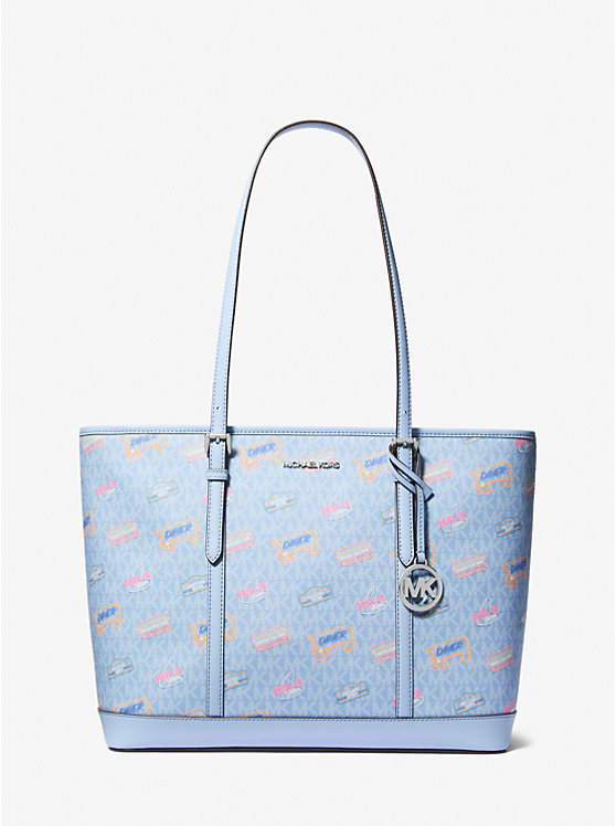 

Сумка-Тоут с большим фирменным логотипом Jet set Michael Kors, синий