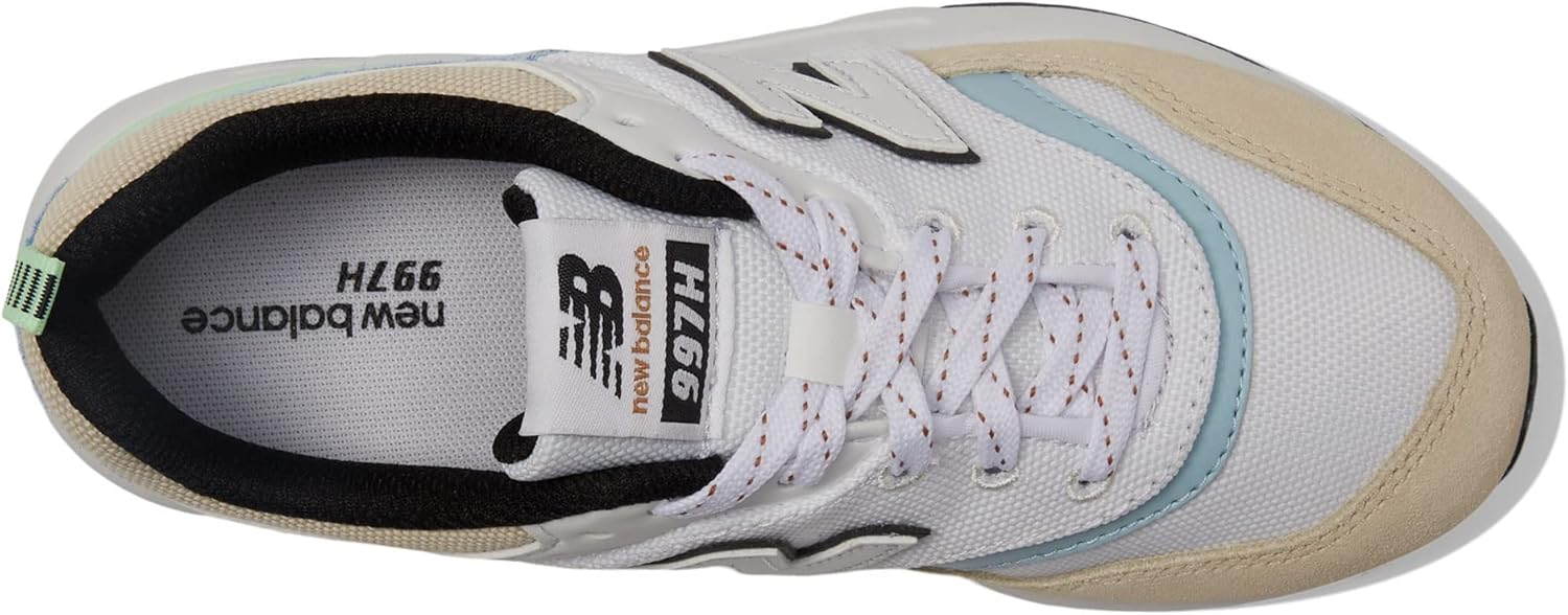 Детские кроссовки New Balance 997h V1 на шнуровке (унисекс), белый — фото 3