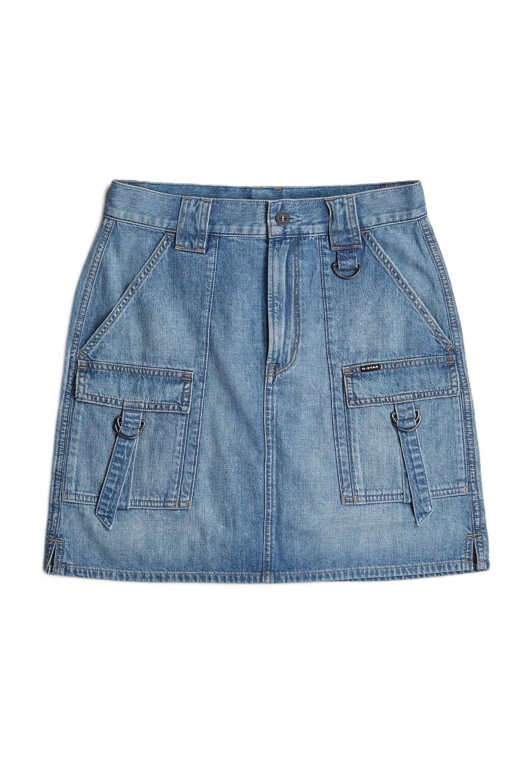 

Хлопковая джинсовая юбка для женщин G-STAR RAW, цвет G341 Sun Faded Th