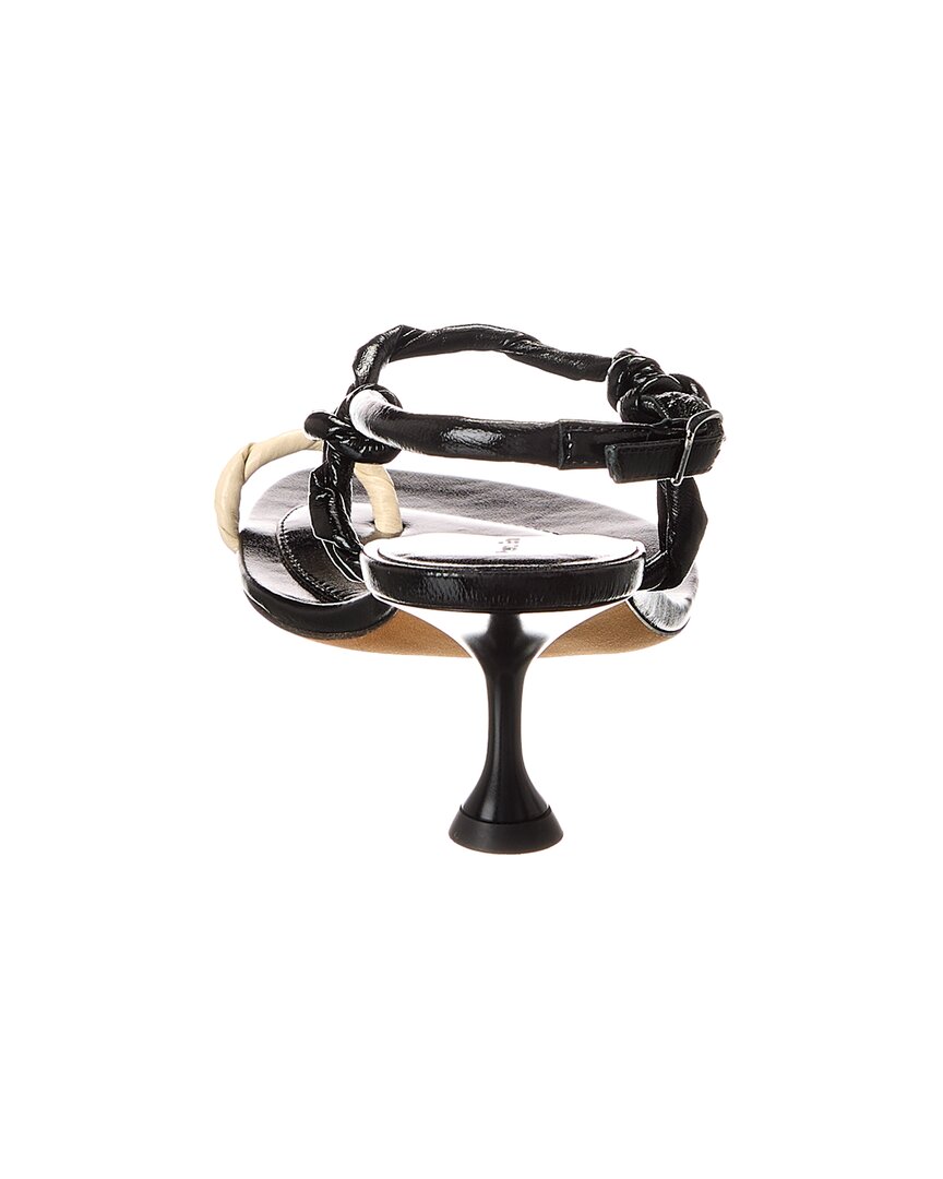 Proenza Schouler Tee Toe Leather Sandal, черный — фото 3