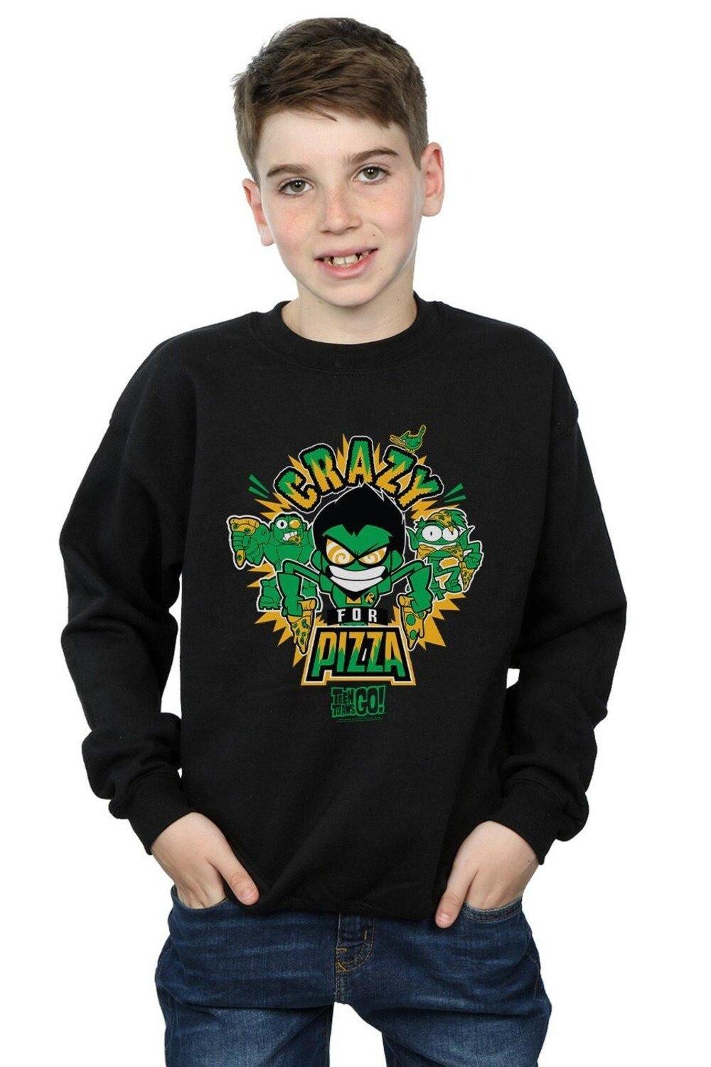 

Юные Титаны сходят с ума от толстовки с пиццей DC Comics, черный