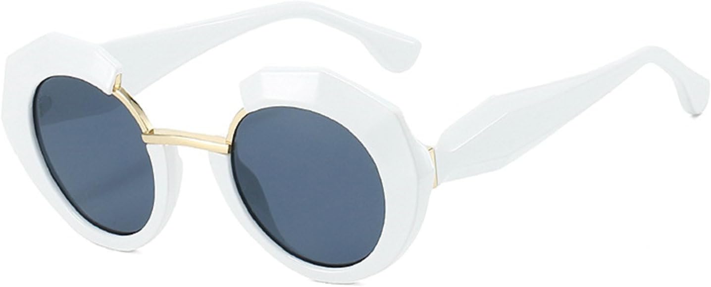 

Солнцезащитные очки в маленькой круглой оправе для женщин и мужчин, роскошные, классические, винтажные, панк, солнцезащитные очки для мужчин, модель 5700 Melrose, White