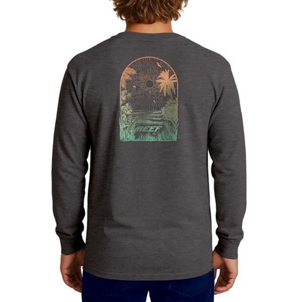 

Мужская графическая футболка с длинным рукавом Banks Reef, серый